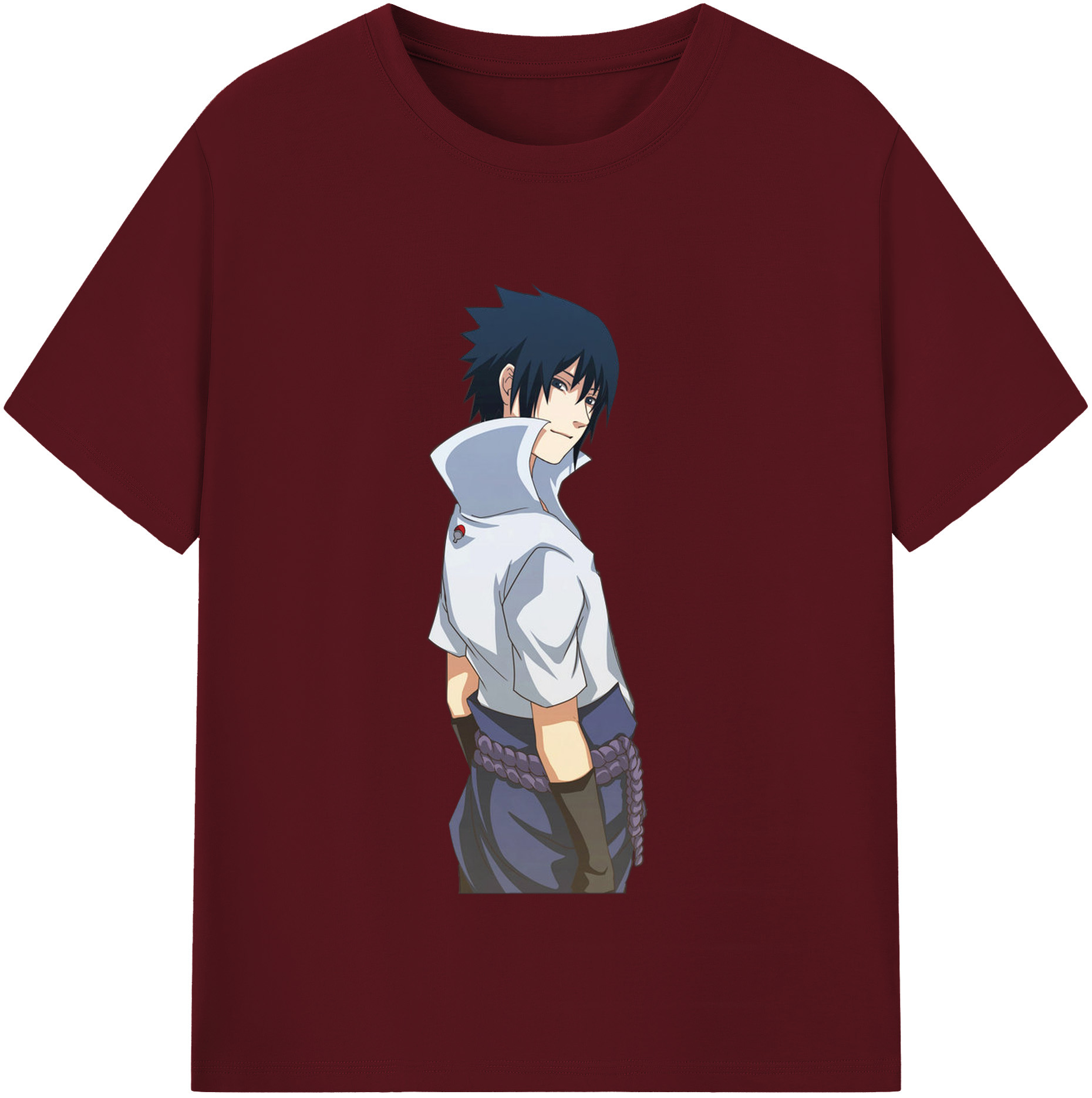 （画像用） NARUTO -ナルト- うちは サスケ Uchiha Sasuke 綿100％半袖Tシャツ（フロントプリント）